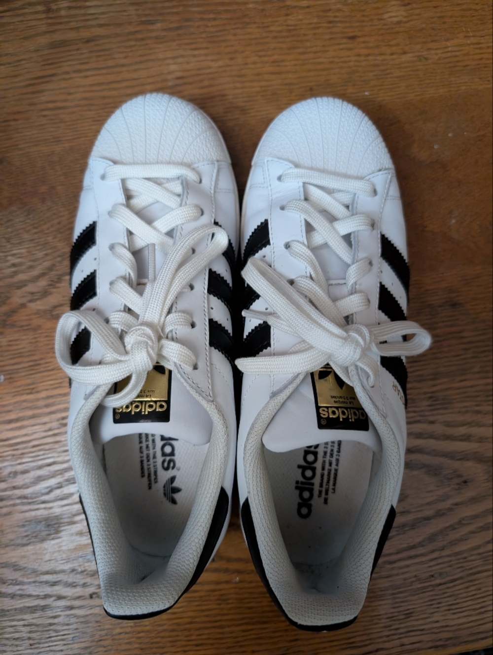 adidas Women's White Sneakers with Black Stripes